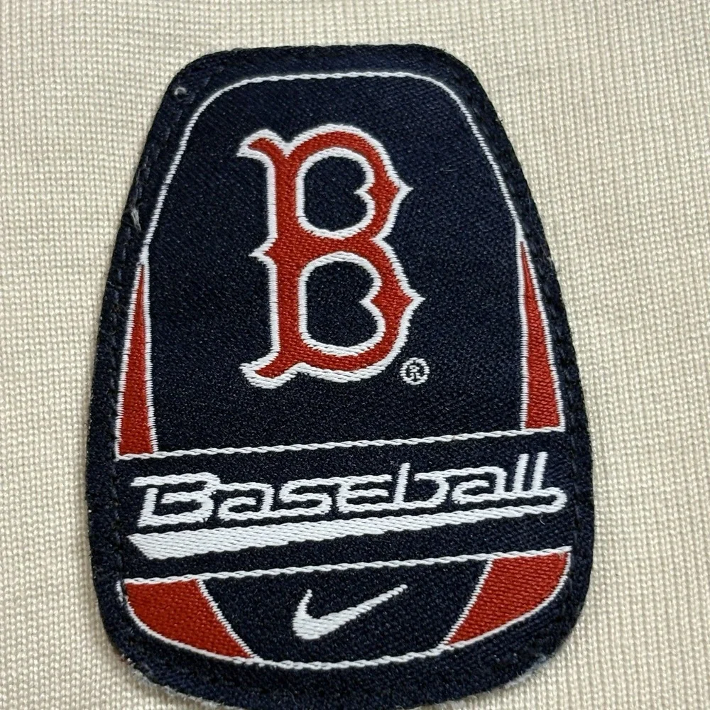 Nike Boston Red Sox 1/4 Zip Warm Up Shirt XXL MLB Authentic Cream Baseball